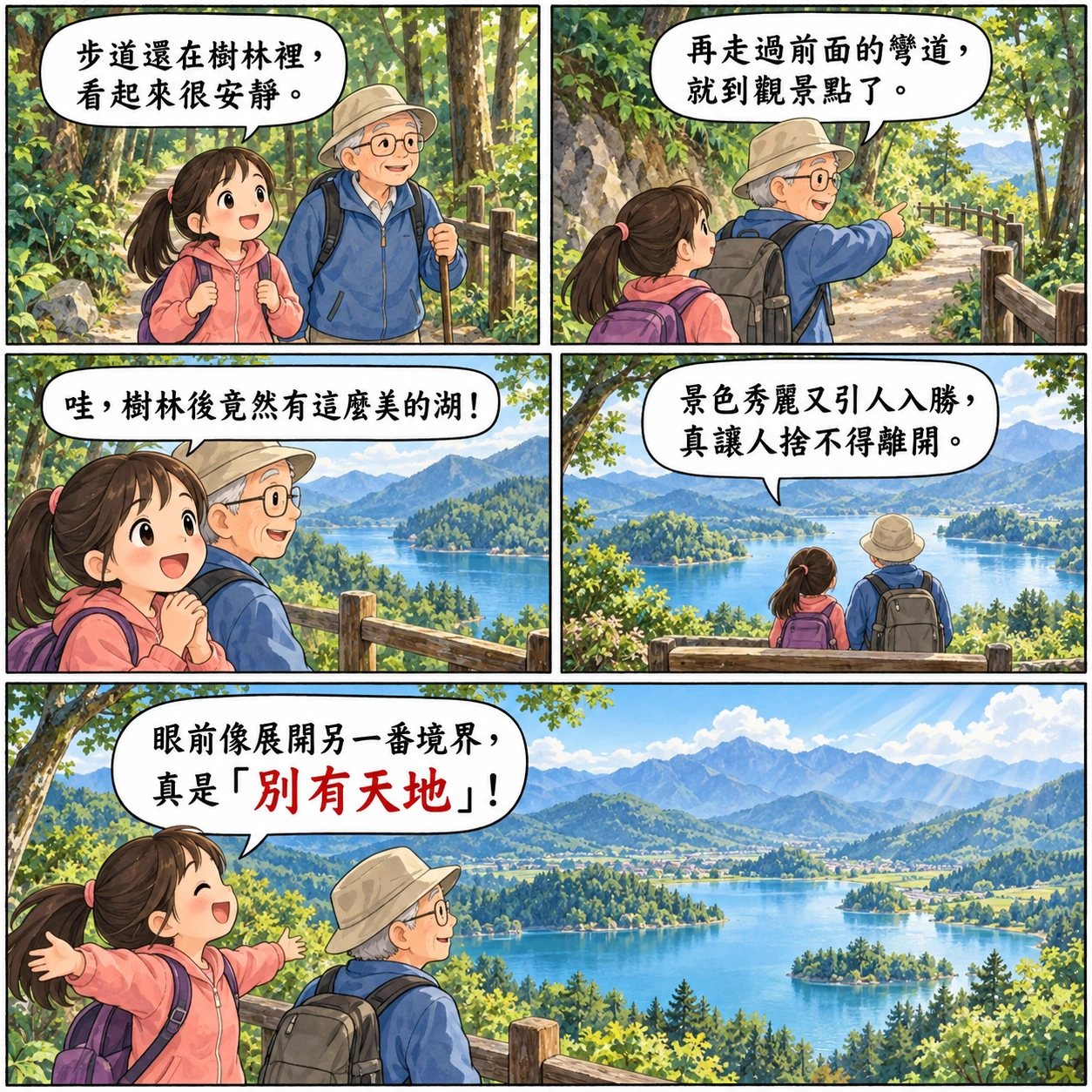 別有天地的 AI 生成成語漫畫