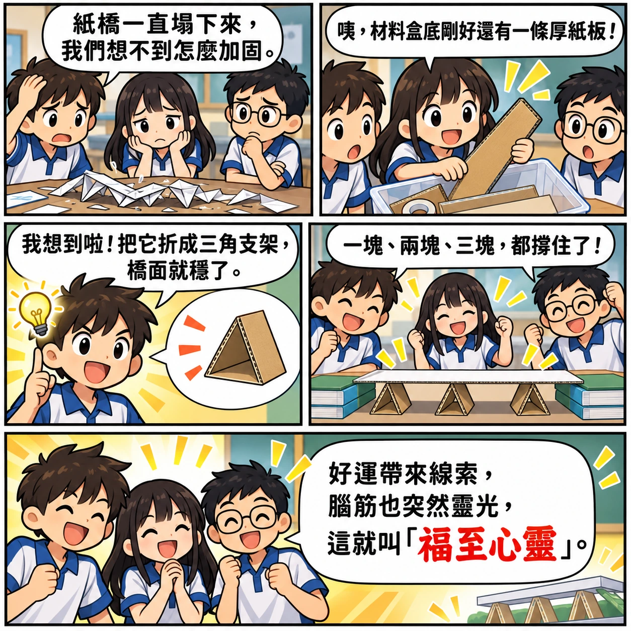 福至心靈的 AI 生成成語漫畫