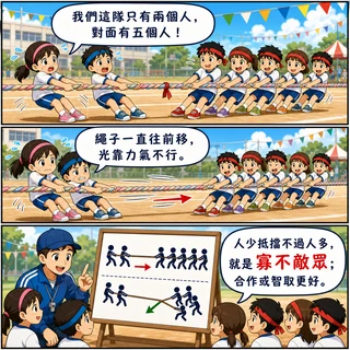 寡不敵眾成語漫畫縮圖