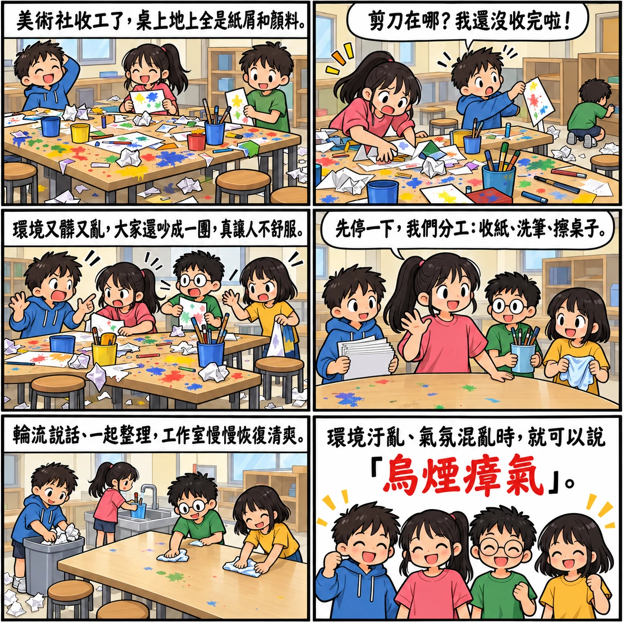 烏煙瘴氣的 AI 生成成語漫畫