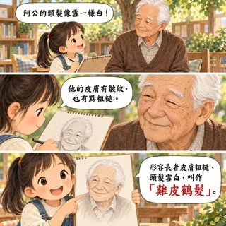 雞皮鶴髮成語漫畫縮圖