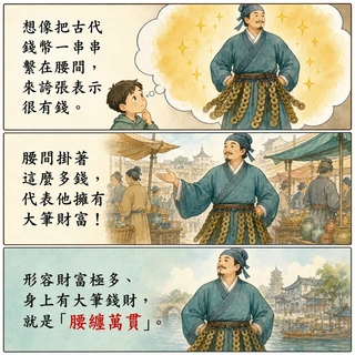 腰纏萬貫成語漫畫縮圖