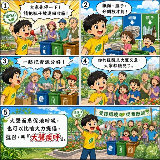 大聲疾呼成語漫畫縮圖