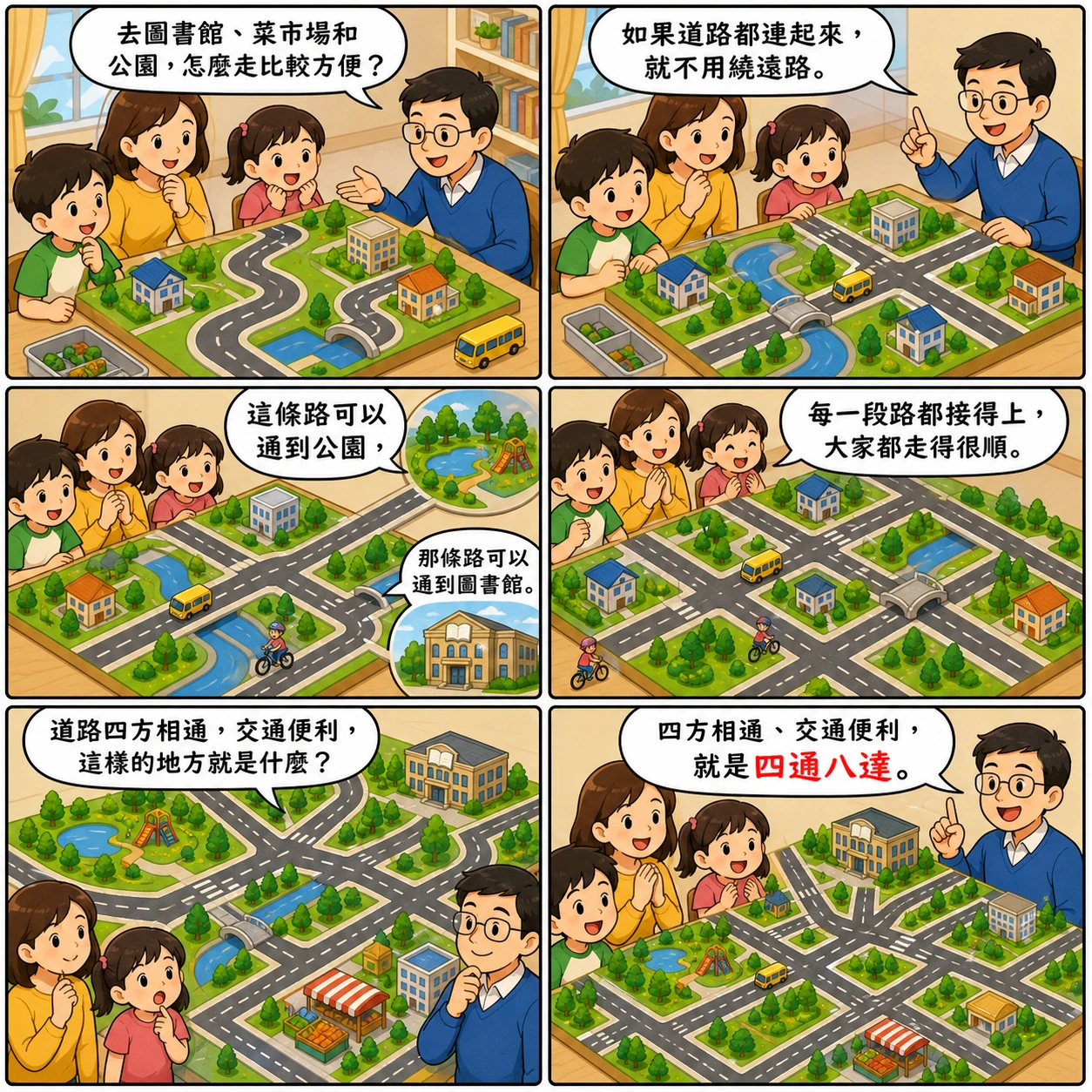 四通八達的 AI 生成成語漫畫