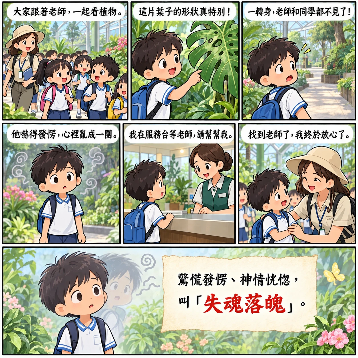 失魂落魄的 AI 生成成語漫畫