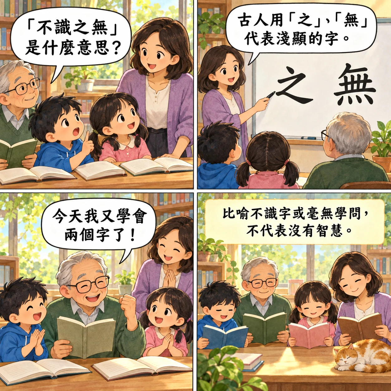 不識之無的 AI 生成成語漫畫