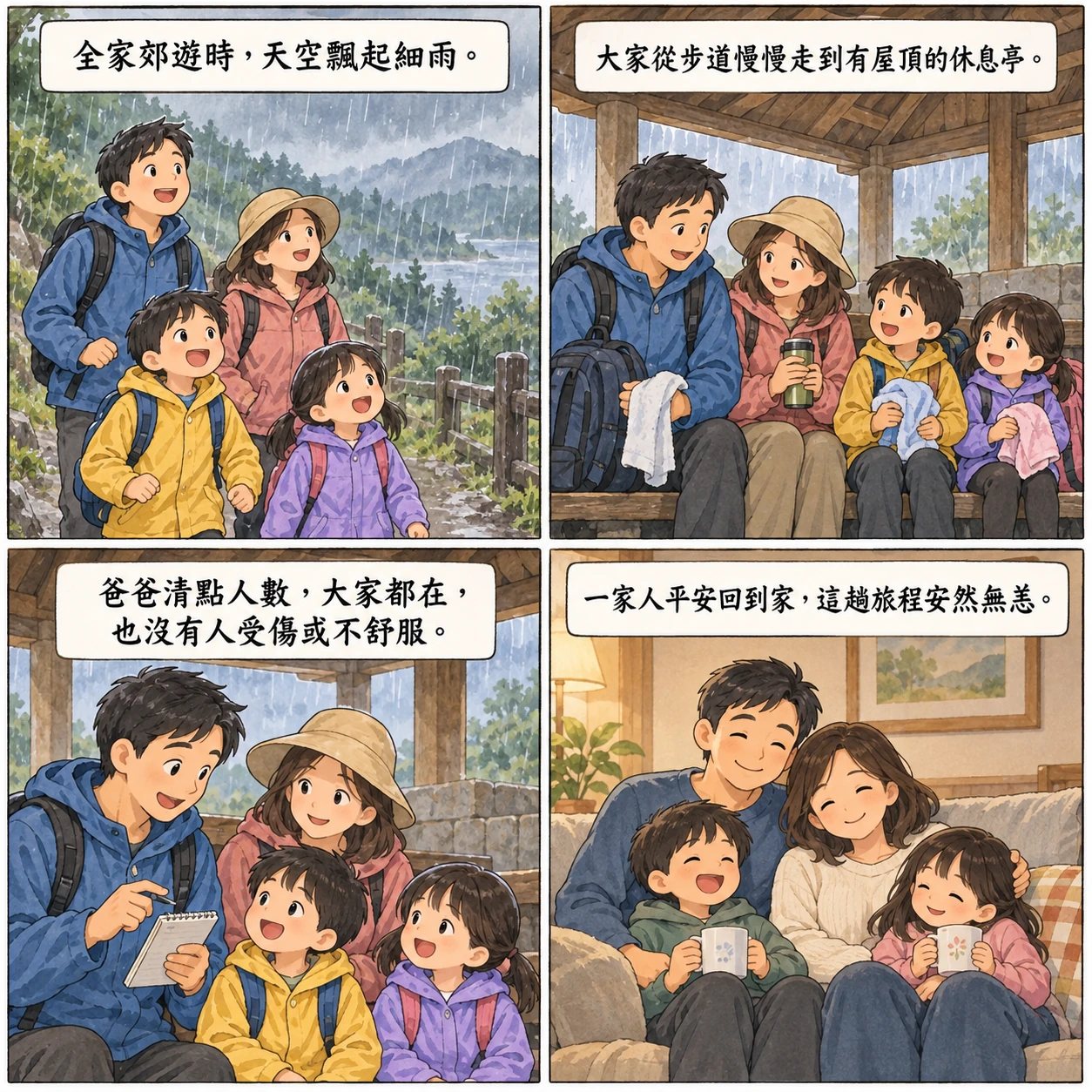 安然無恙的 AI 生成成語漫畫