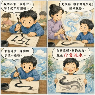 行雲流水成語漫畫縮圖