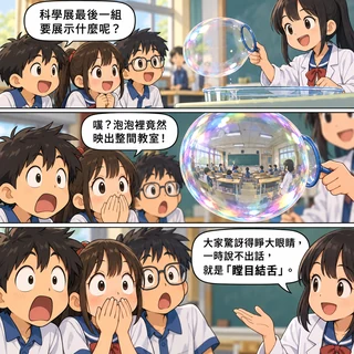瞠目結舌成語漫畫縮圖