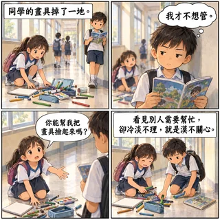 漠不關心成語漫畫縮圖