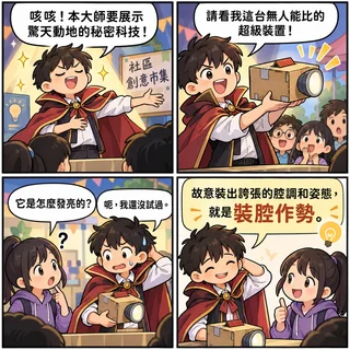 裝腔作勢成語漫畫縮圖