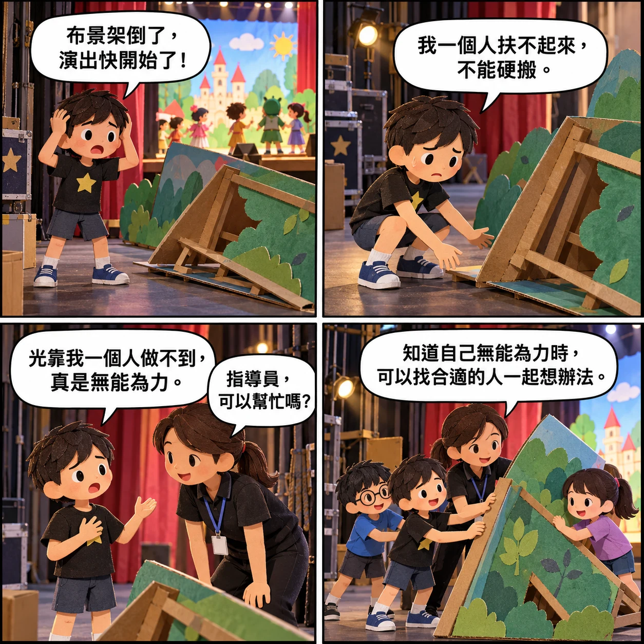 無能為力的 AI 生成成語漫畫