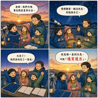 通宵達旦成語漫畫縮圖