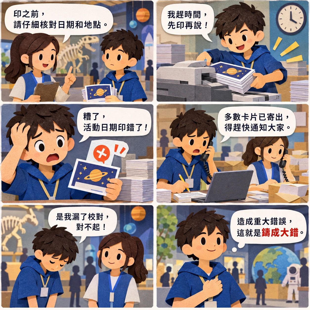 鑄成大錯的 AI 生成成語漫畫