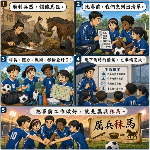 厲兵秣馬成語漫畫縮圖