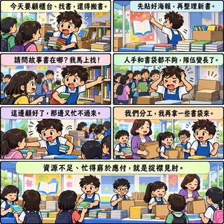 捉襟見肘成語漫畫縮圖