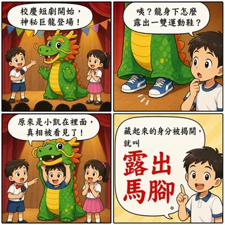 露出馬腳成語漫畫縮圖