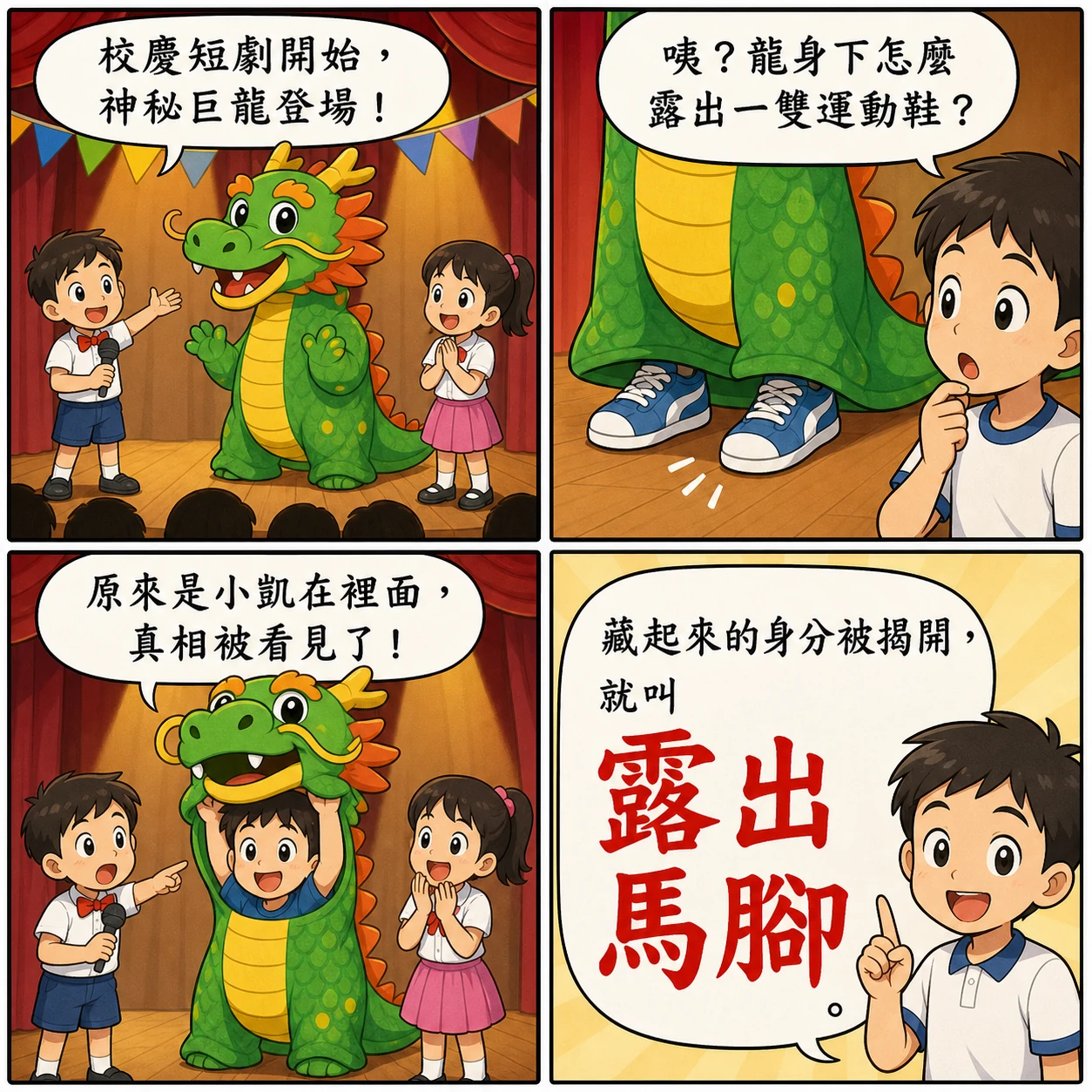露出馬腳的 AI 生成成語漫畫