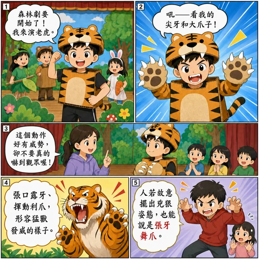 張牙舞爪成語漫畫縮圖