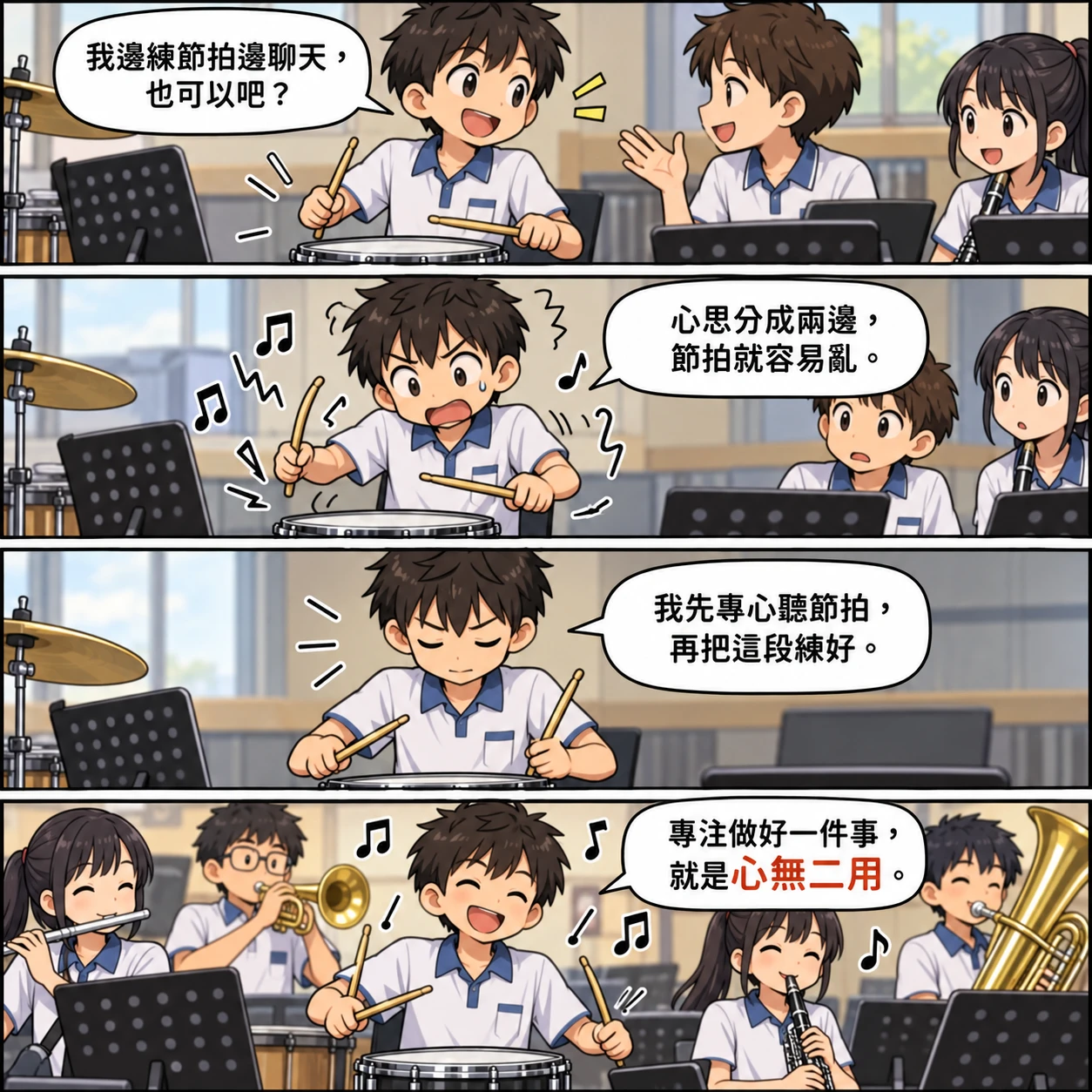 心無二用的 AI 生成成語漫畫