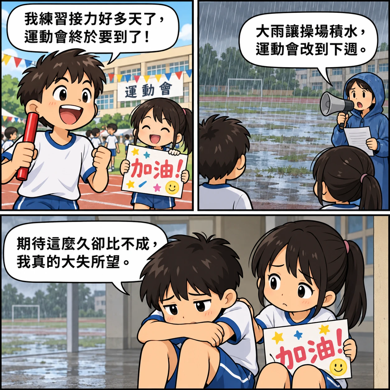 大失所望的 AI 生成成語漫畫